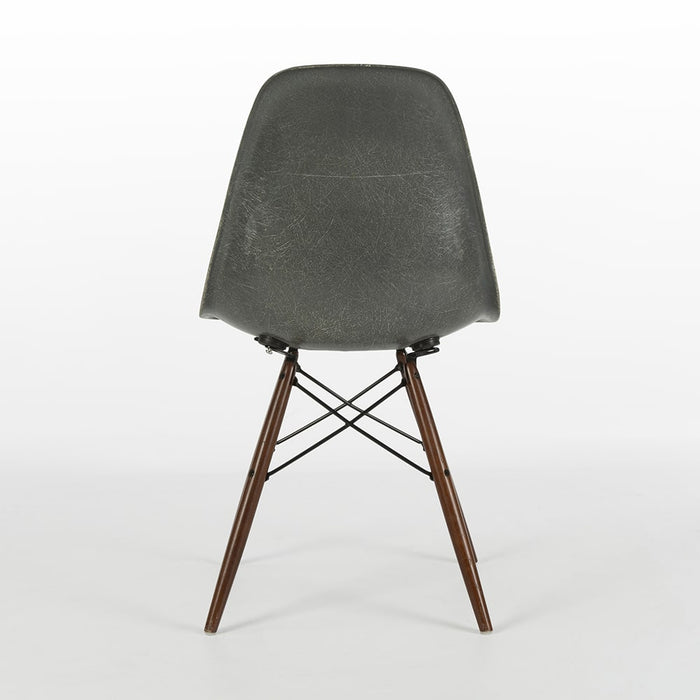 Rear view of Elephant Grey Eames DSW Dining Side Chair