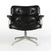 Front view of Black 675 Eames Lobby Chair on white background