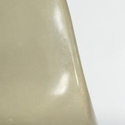 Close up front view Grey Yellow Eames Side Chair on White background