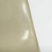 Close up front view of grey yellow Eames Side Chair on a white background