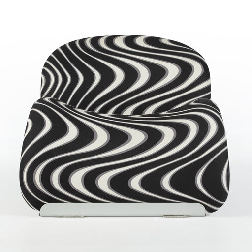 Front view of Black and White Paulin Le Chat Lounge Chair