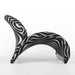 Right side view of Black and White Paulin Le Chat Lounge Chair