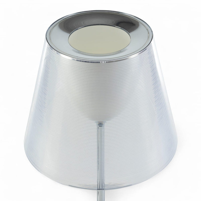 Angled front view of lampshade on smoked Starck KTribe T2 desk light