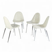 Front view of set of 4 Cassina Starck Caprice Chairs in a circle