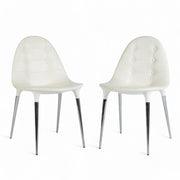 Front angled view of pair of Cassina Starck Caprice chairs