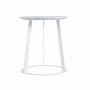 Front view of Carrera Albino Family Side Table