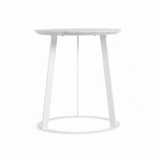 Front view of Carrera Albino Family Side Table