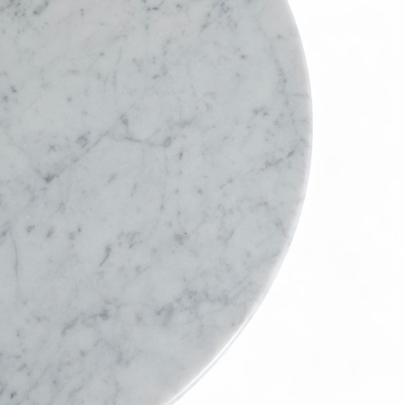 Partial top down view of Carrera Albino Family Side Table