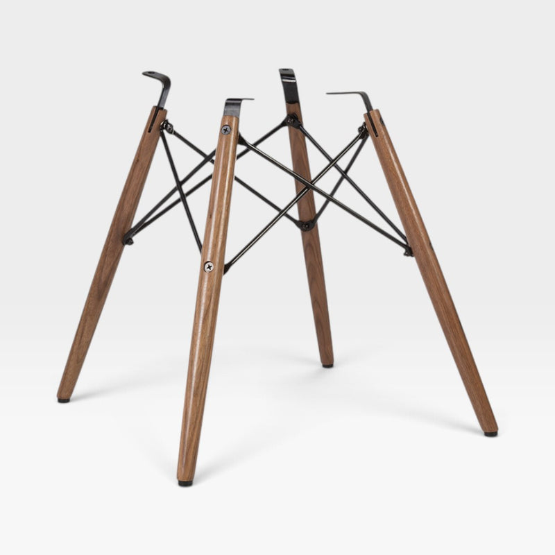 Walnut Dowel DSW (or DAW) Replacement Base For Eames Side & Arm Fiberglass Chairs - 2 x (Pair)