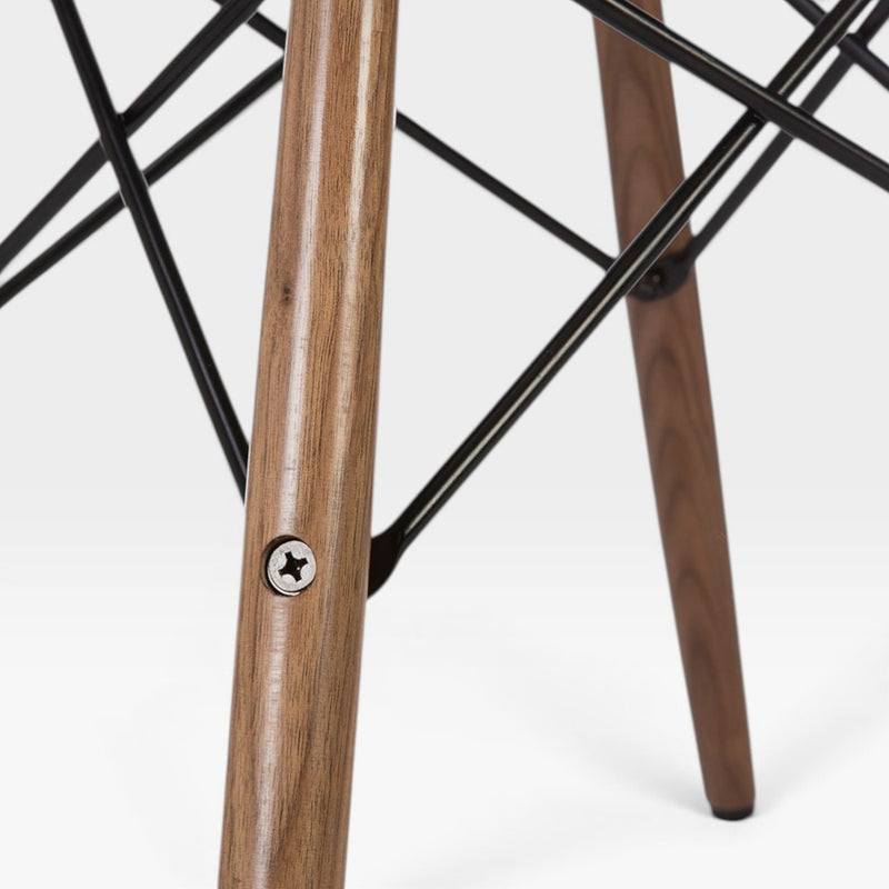 Walnut Dowel DSW (or DAW) Replacement Base For Eames Side & Arm Fiberglass Chairs - 2 x (Pair)