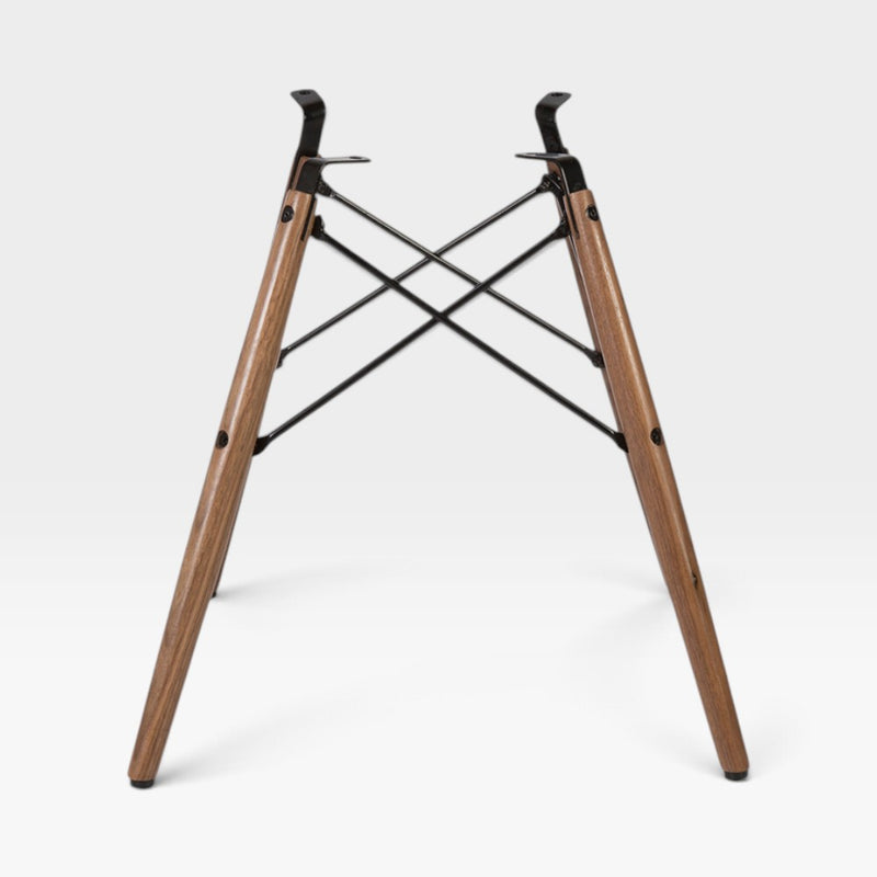Walnut Dowel DSW (or DAW) Replacement Base For Eames Side & Arm Fiberglass Chairs - 2 x (Pair)