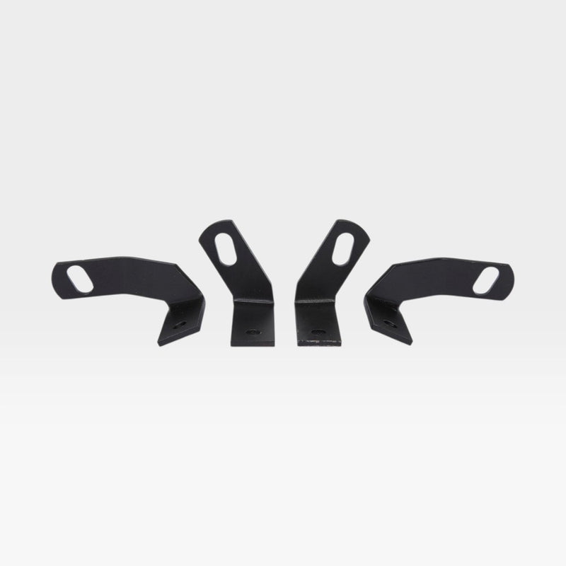 View of full set of Eames wide mount brackets, front brackets facing out