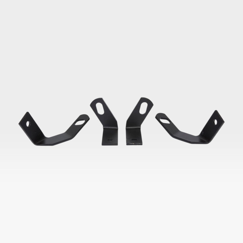 View of full set of Eames wide mount brackets, front brackets facing in
