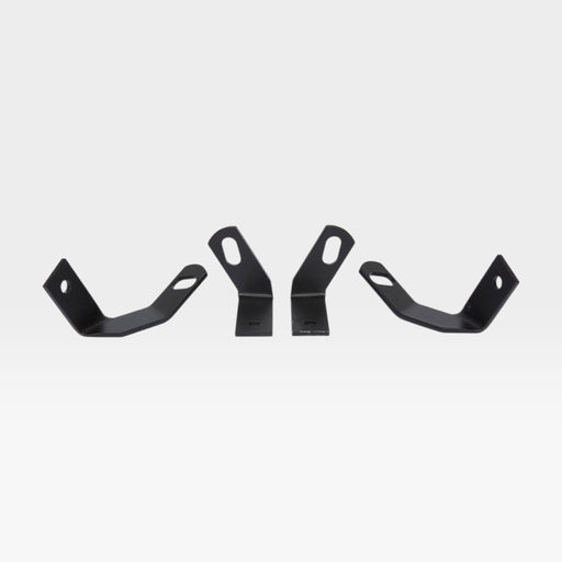 View of full set of Eames wide mount brackets, front brackets facing in