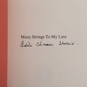 View of signature in Many Strings to My Lute