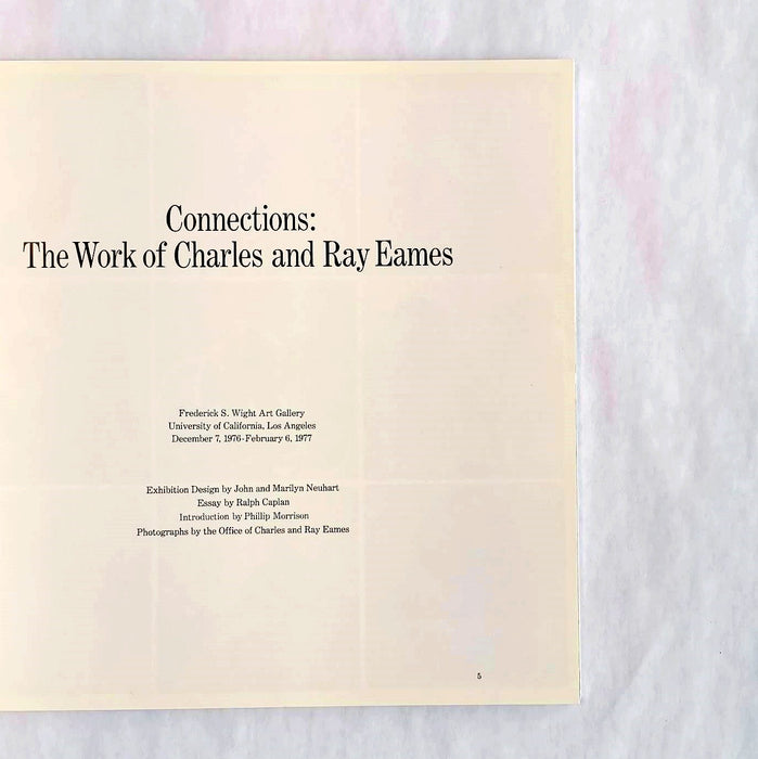 closed up view of Original Vintage Charles Eames 'Connections: The Work of Charles and Ray Eames',1977